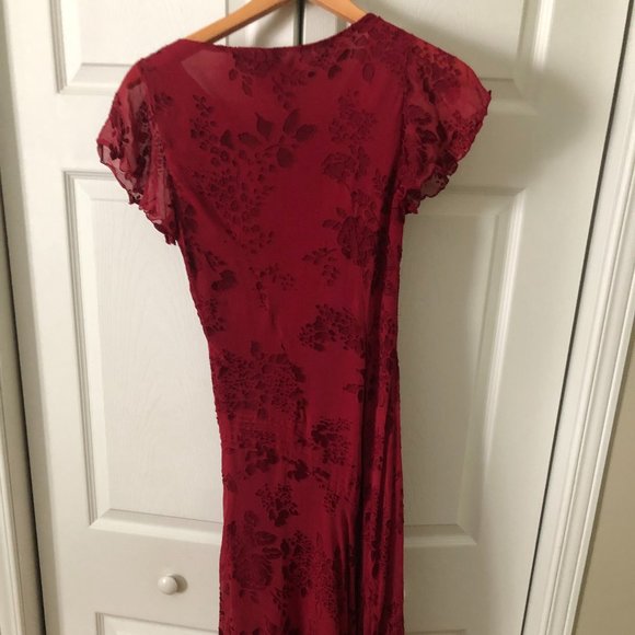Papell Petites 6P Red Dress - Picture 5 of 7